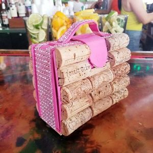 Recycled Cork Mini Dazzling Tote Carrier.